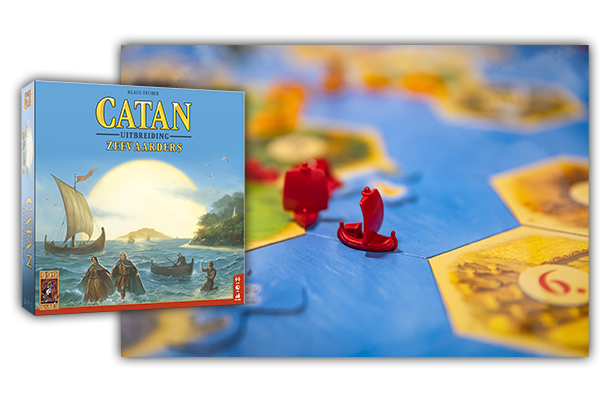 Op deze afbeelding zie je de uitbreiding Zeevaarders van Catan