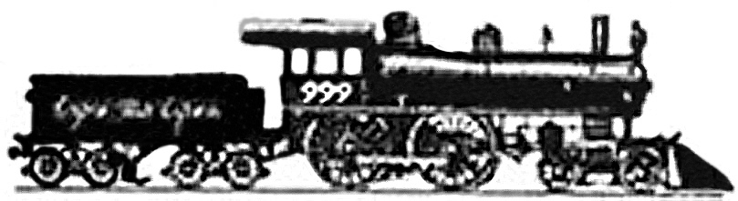 Logo met daarin een stoomlocomotief met "999" op de voorkant