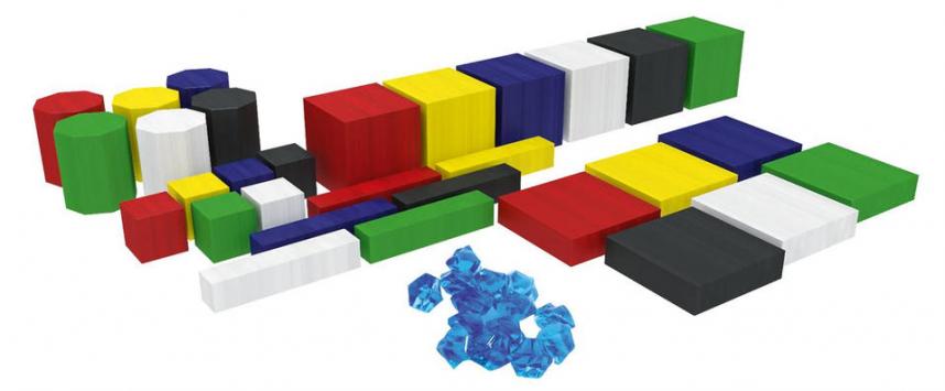 speelmateriaal van het spel timber