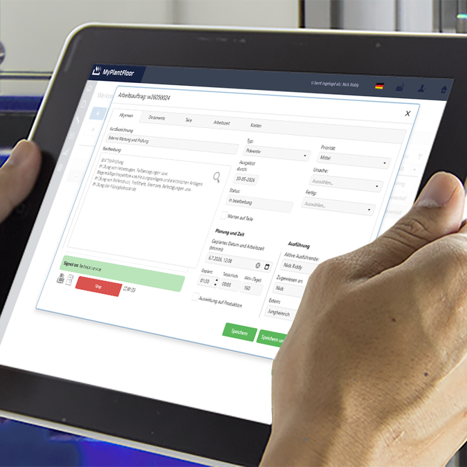 Instandhaltungs­software-App-Tablet-Ipad