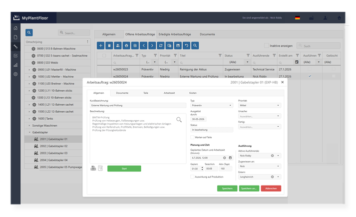 Instandhaltungsmanagement-Software-CMMS-Baumstruktur