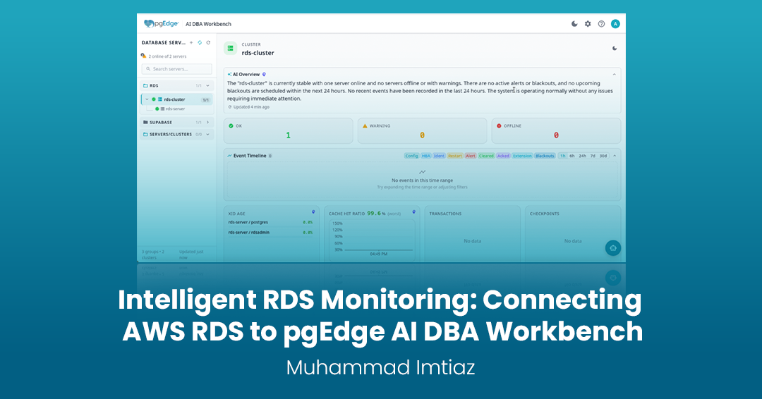 Intelligent RDS Monitoring: Connecting AWS RDS to pgEdge AI DBA Workbench