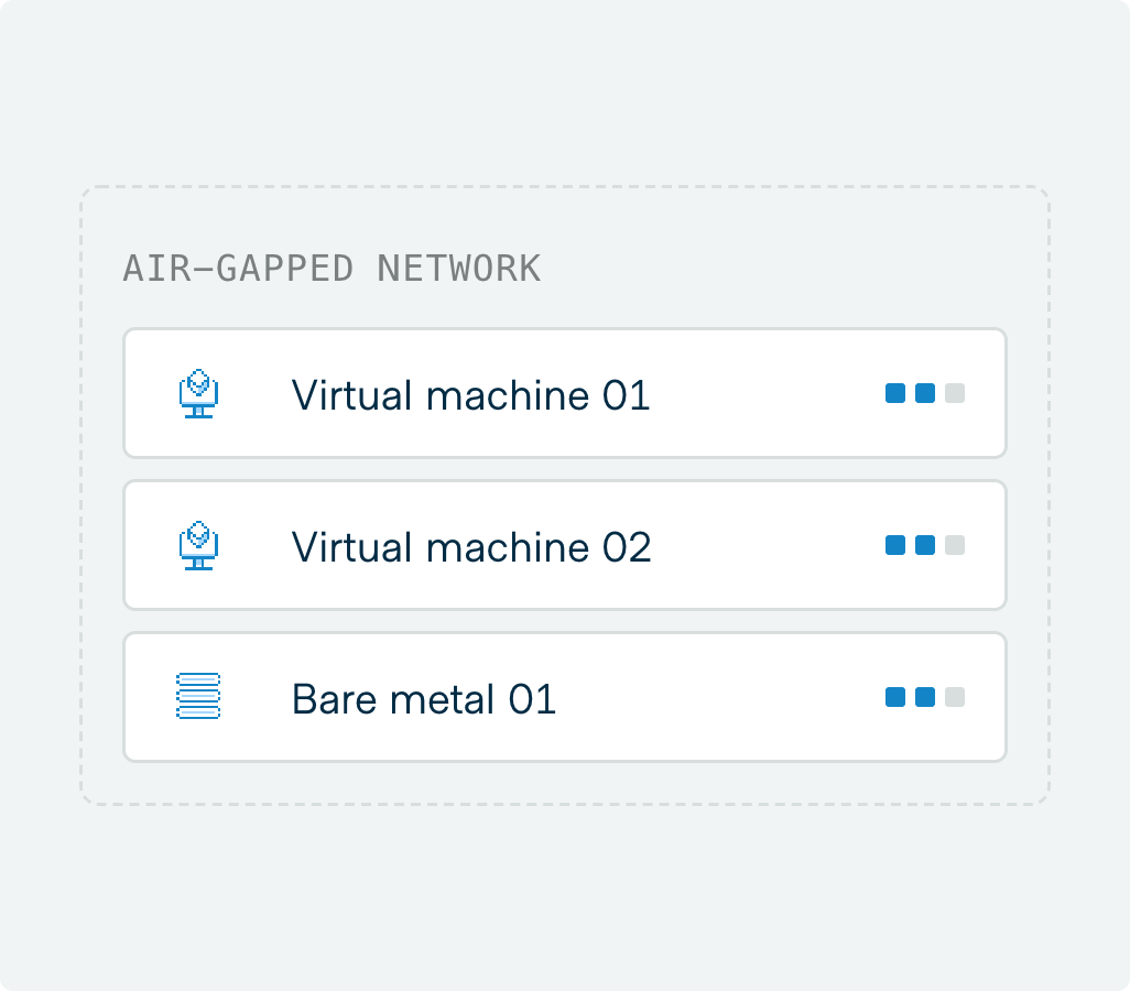 On-premises or air-gapped