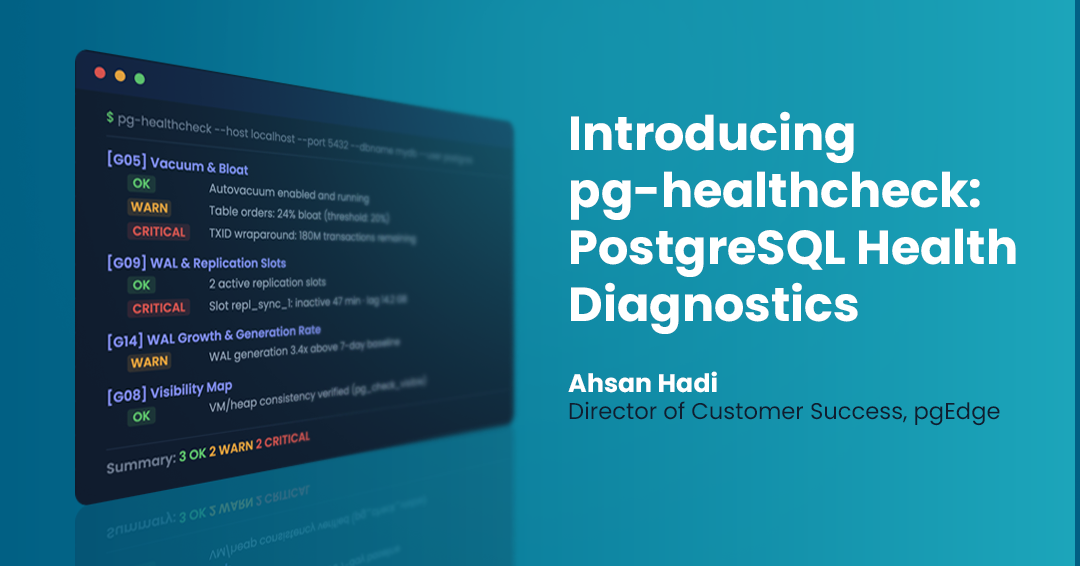 pg-healthcheck: PostgreSQL Health Diagnostics