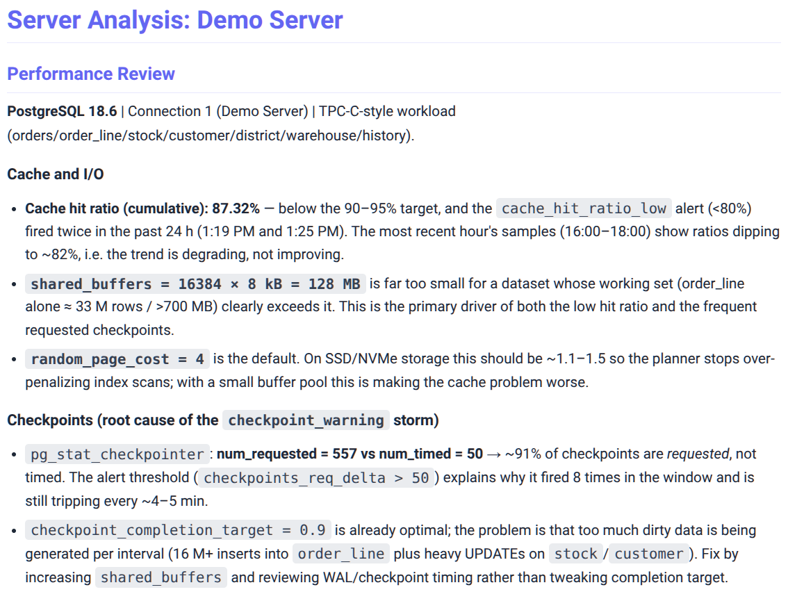 Server analysis