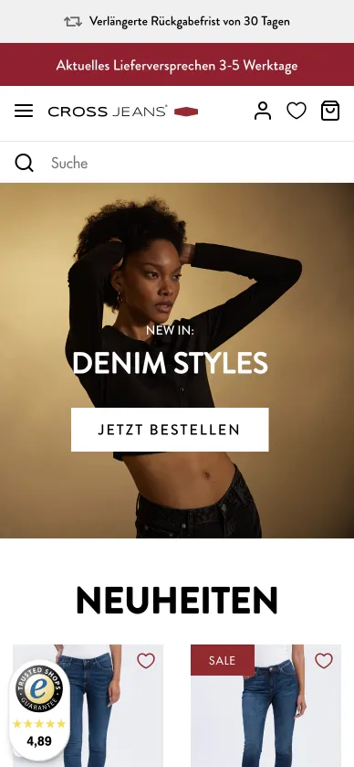 Case Foto CROSS JEANS von BRANDUNG