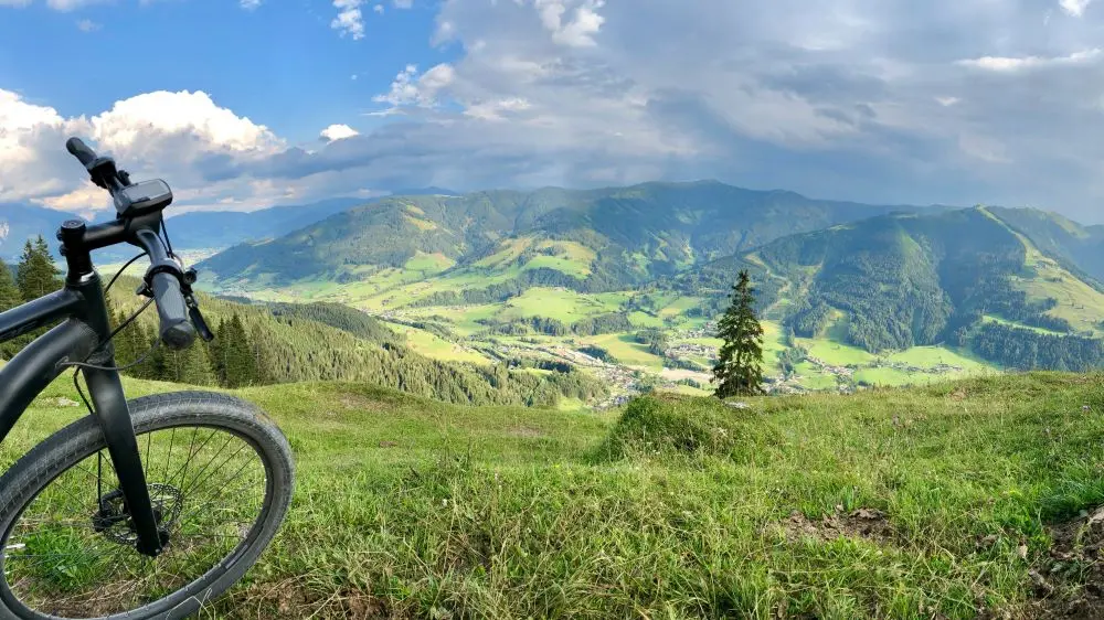 Bike In Front Of Mountains