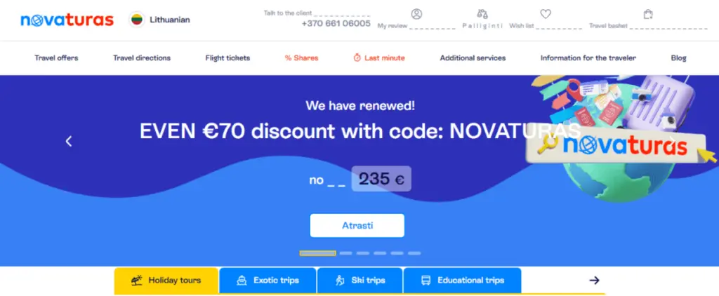 Novaturas Best Online Travel Agencies In Lithuania 1024x422