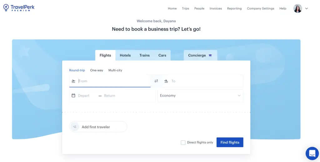 Travel Management Software Dashboard 1024x518