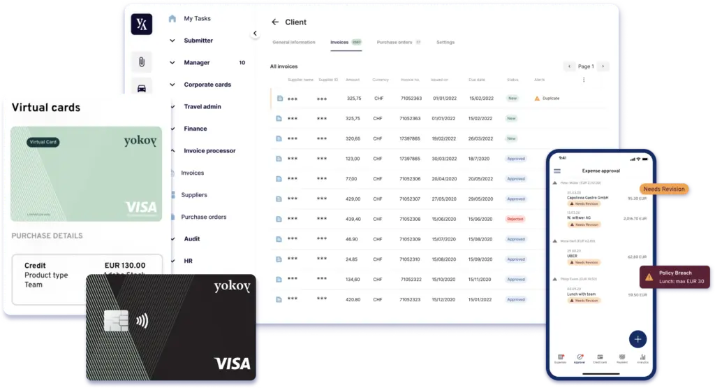 Yokoy Platform Overview Screenshot