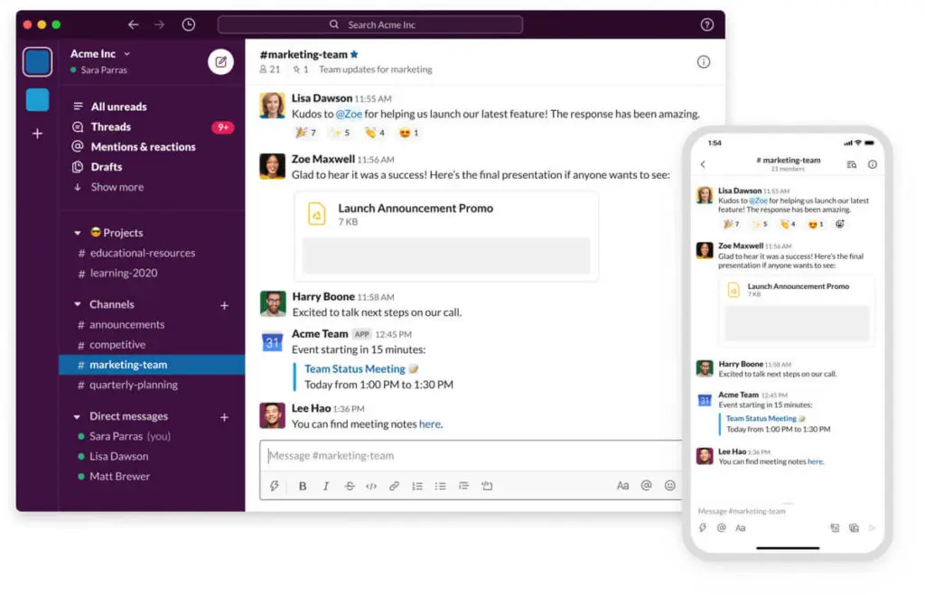Slack Interface 1024x659