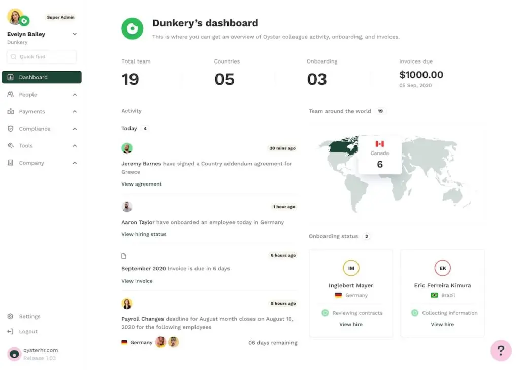 Oyster Dashboard 1024x728