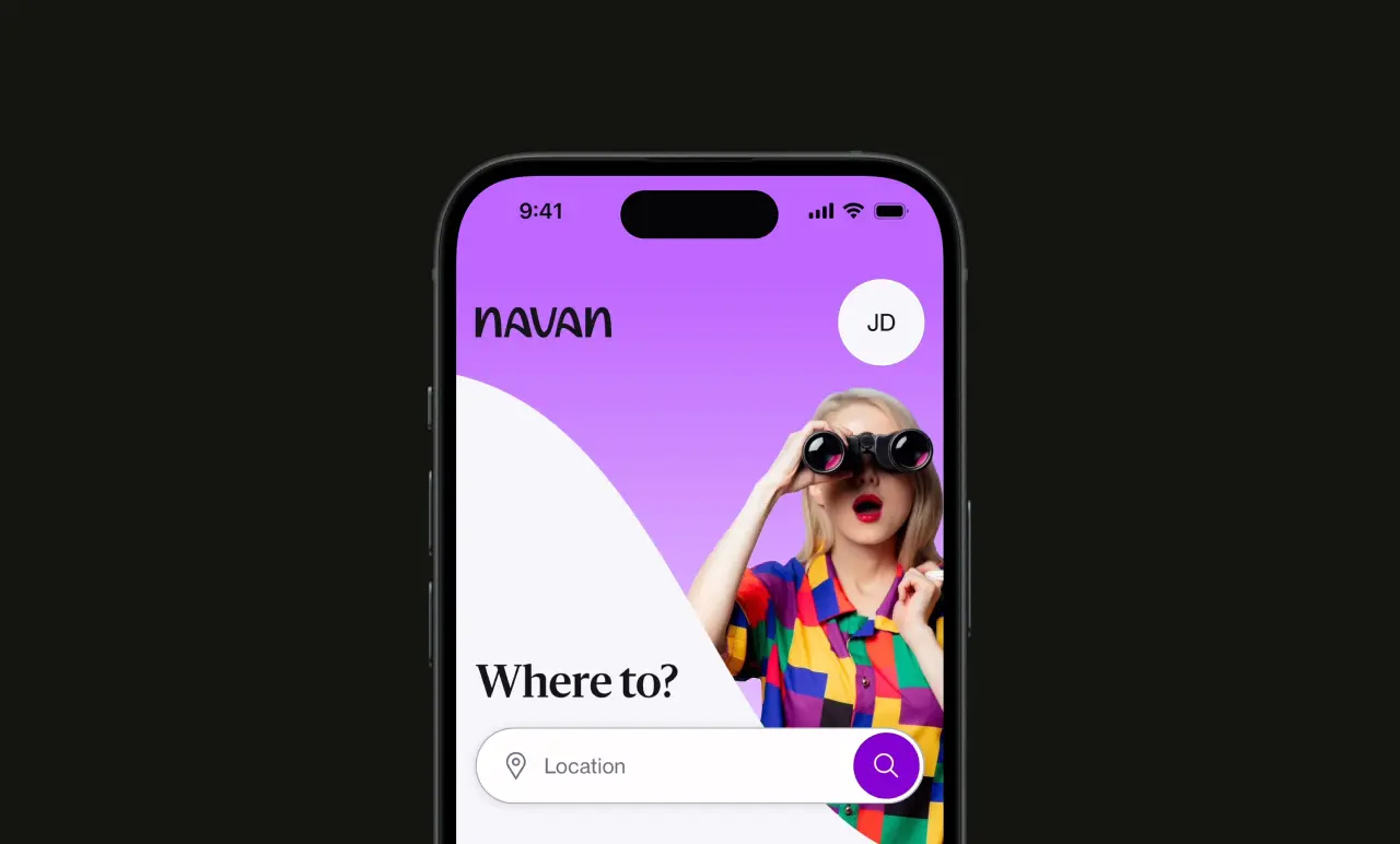 navan homepage on smartphone