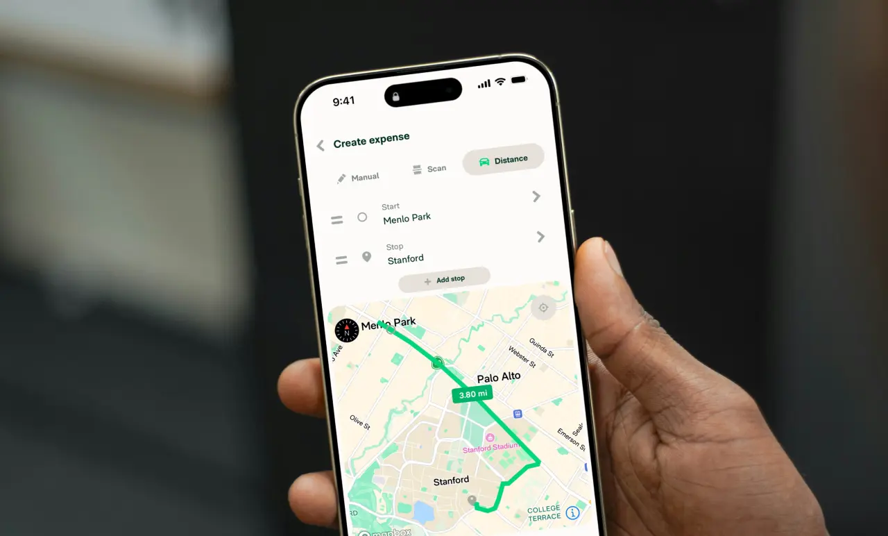 expensify app in use on a smartphone