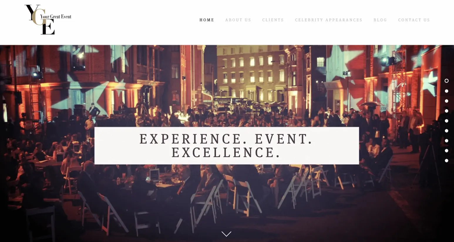 Your Great Event homepage