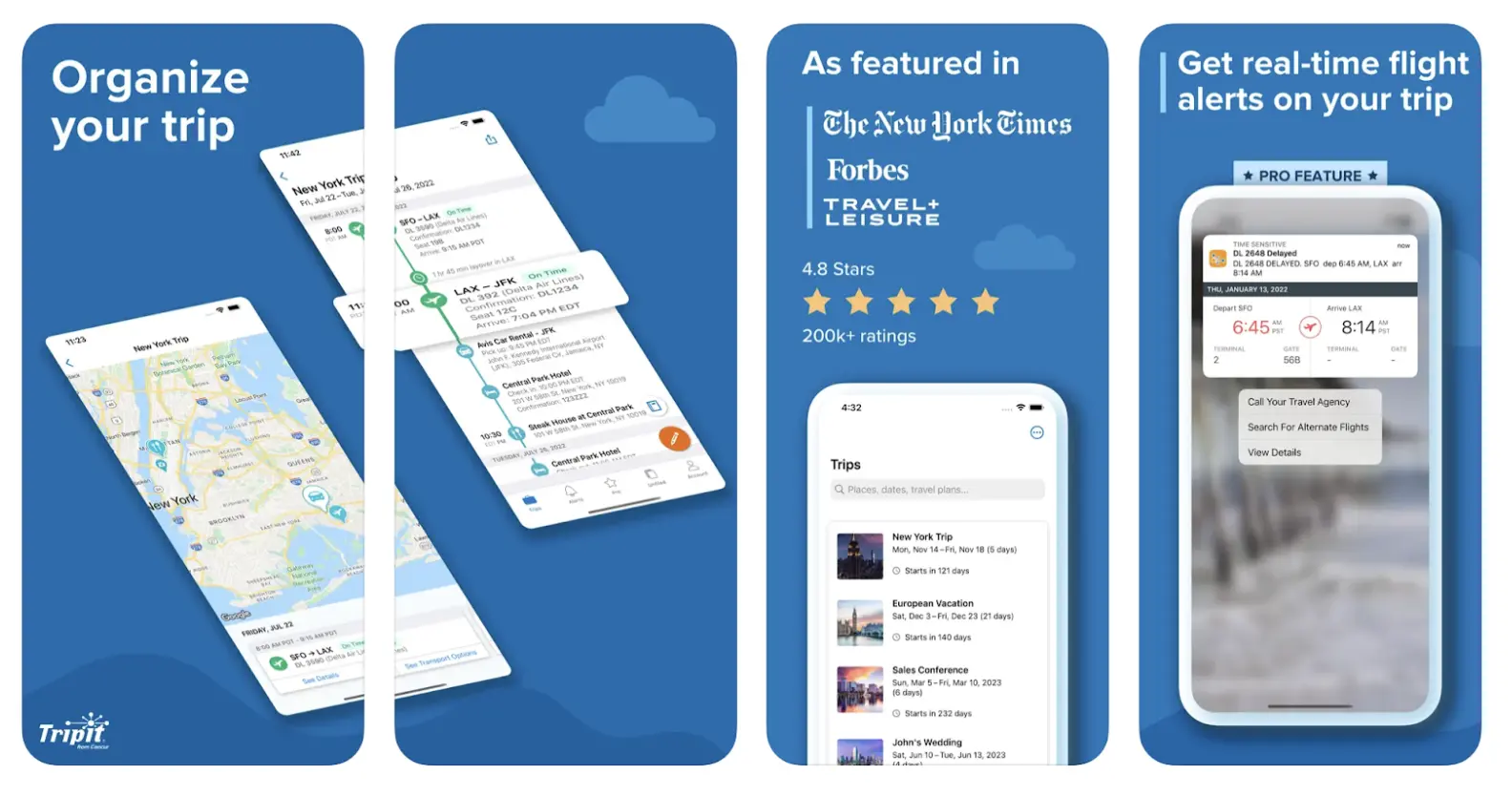 TripIt homepage