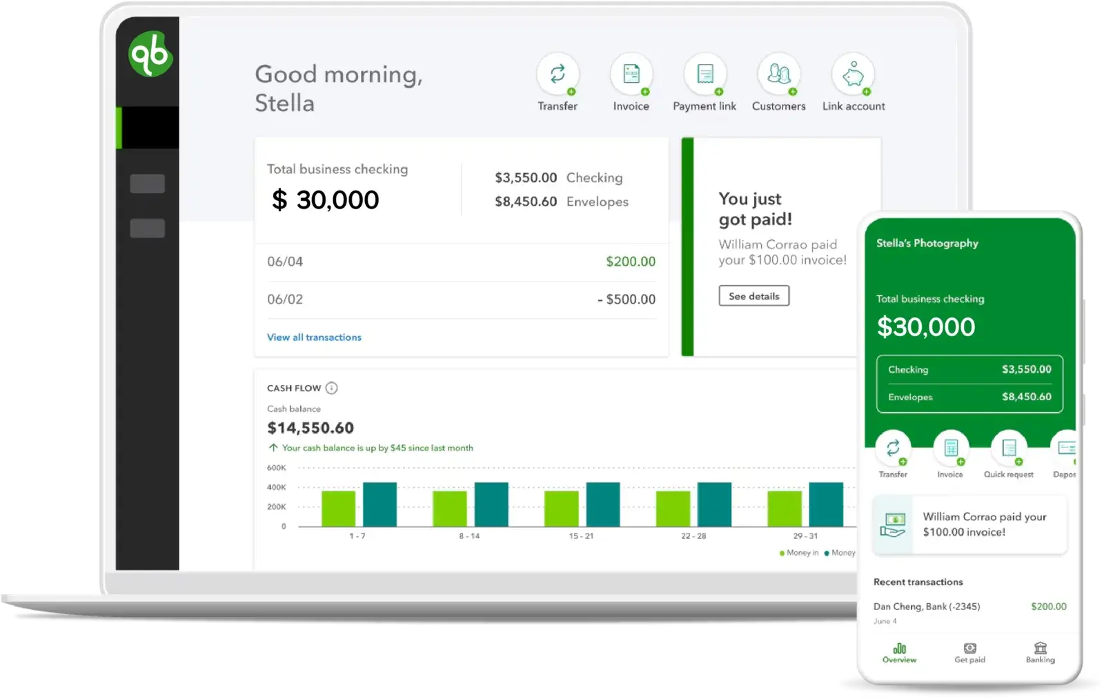 Financial reports in QuickBooks, a bookkeeping solution that can be used by office managers