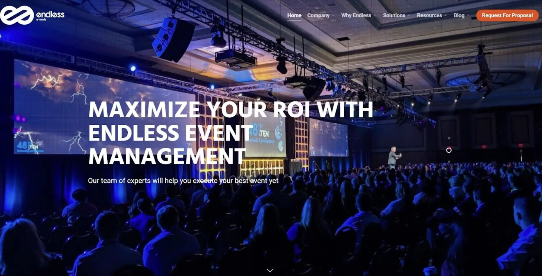 Endless Events homepage