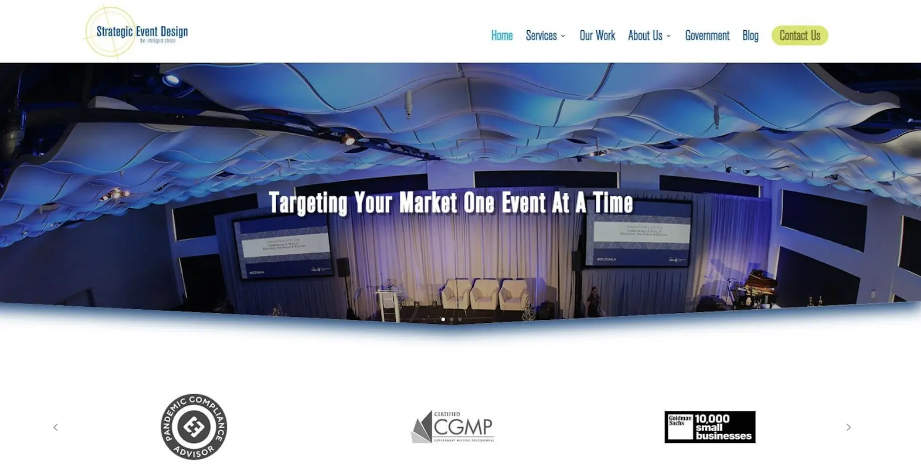 Strategic Event Design homepage