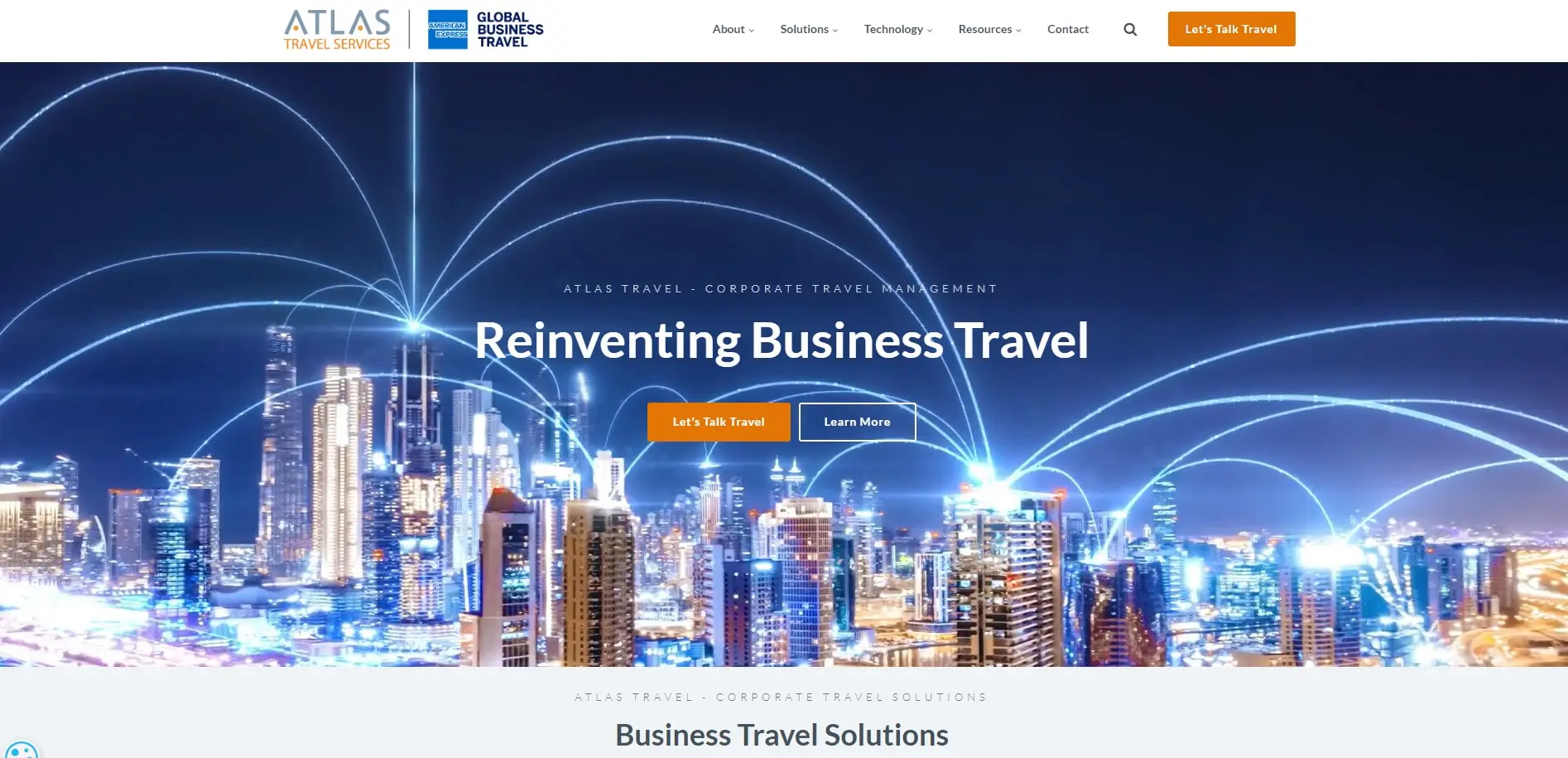 Atlas Business Travel Homepage