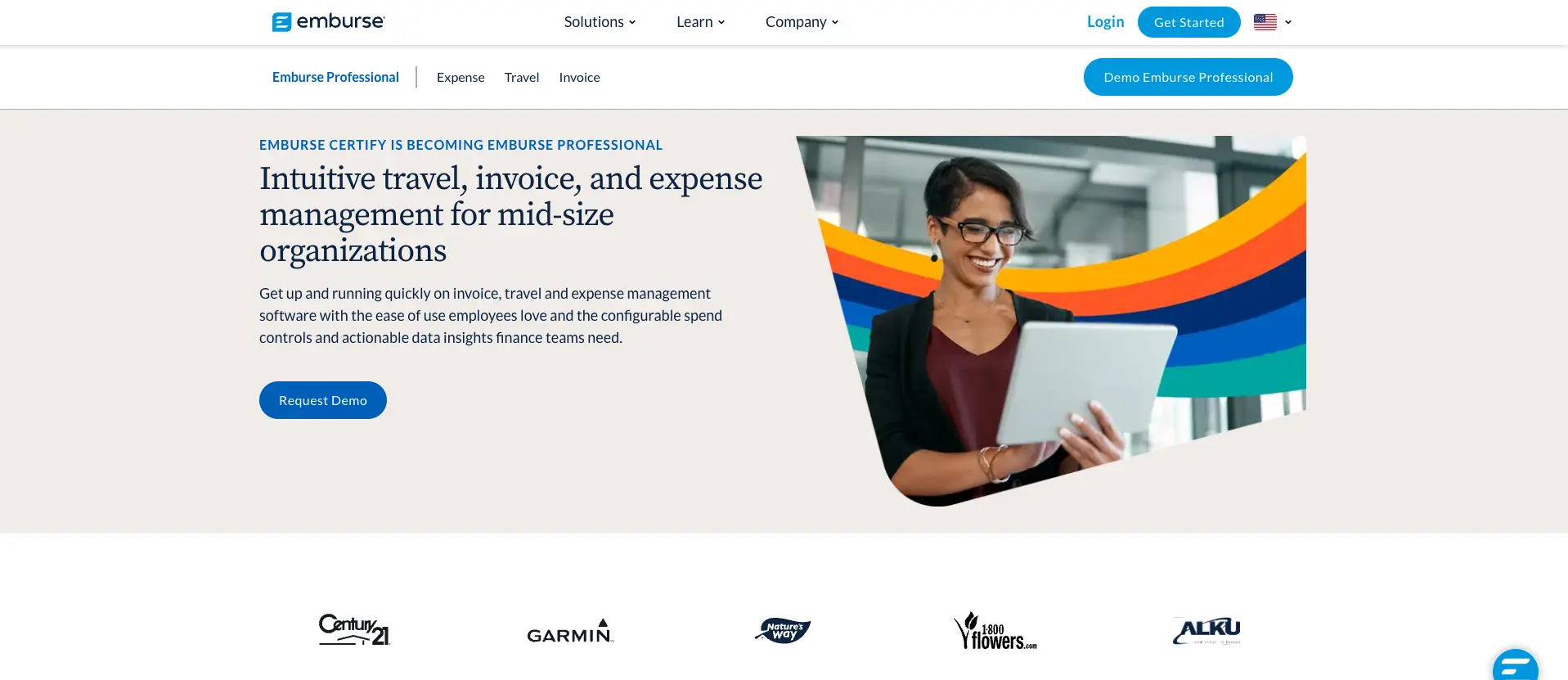 Emburse Certify homepage