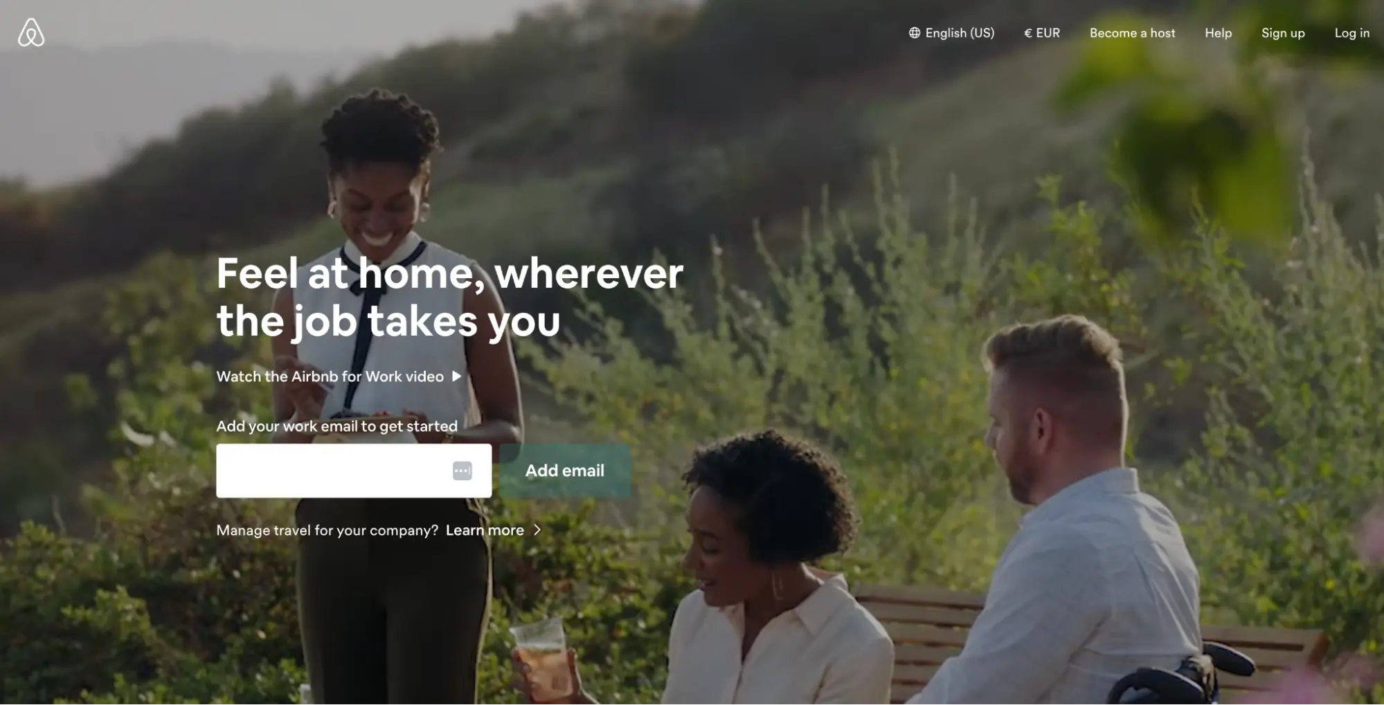 Airbnb For Work Website