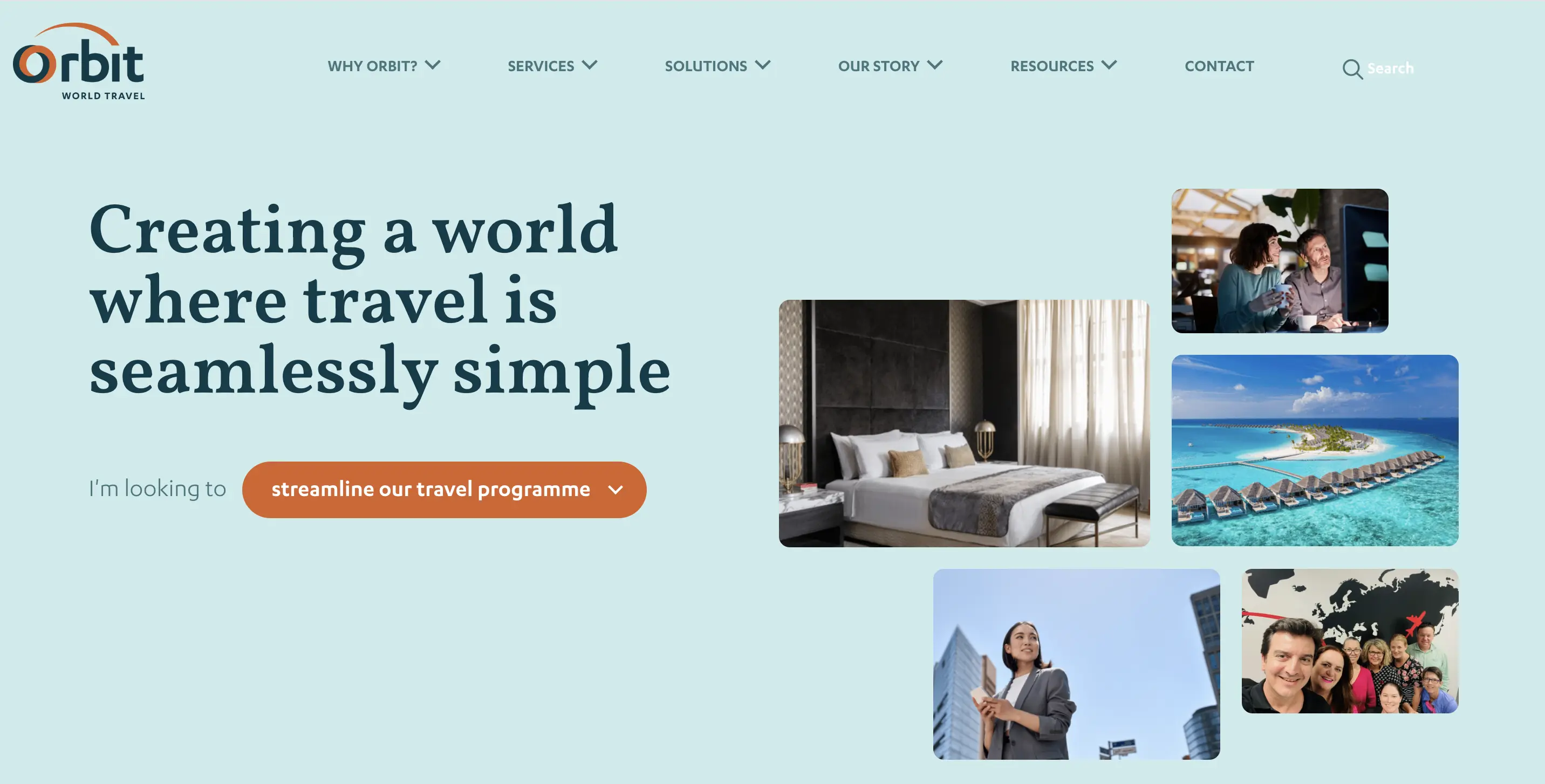 Orbit World Travel homepage