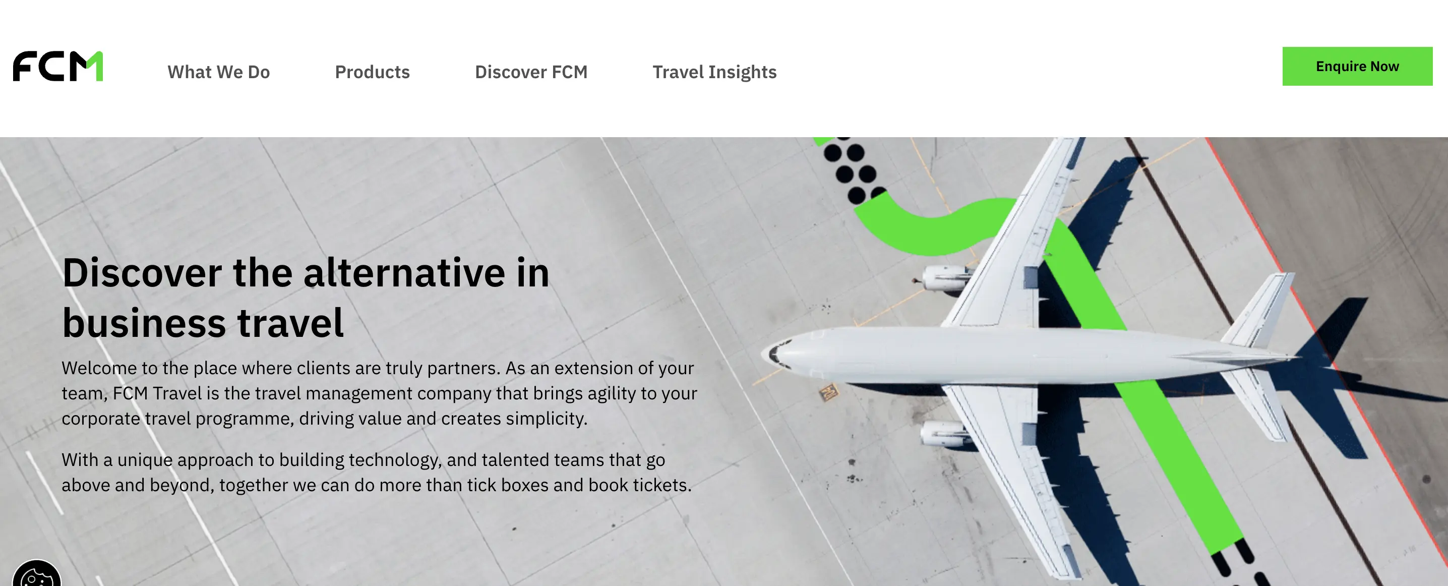 FCM Travel homepage