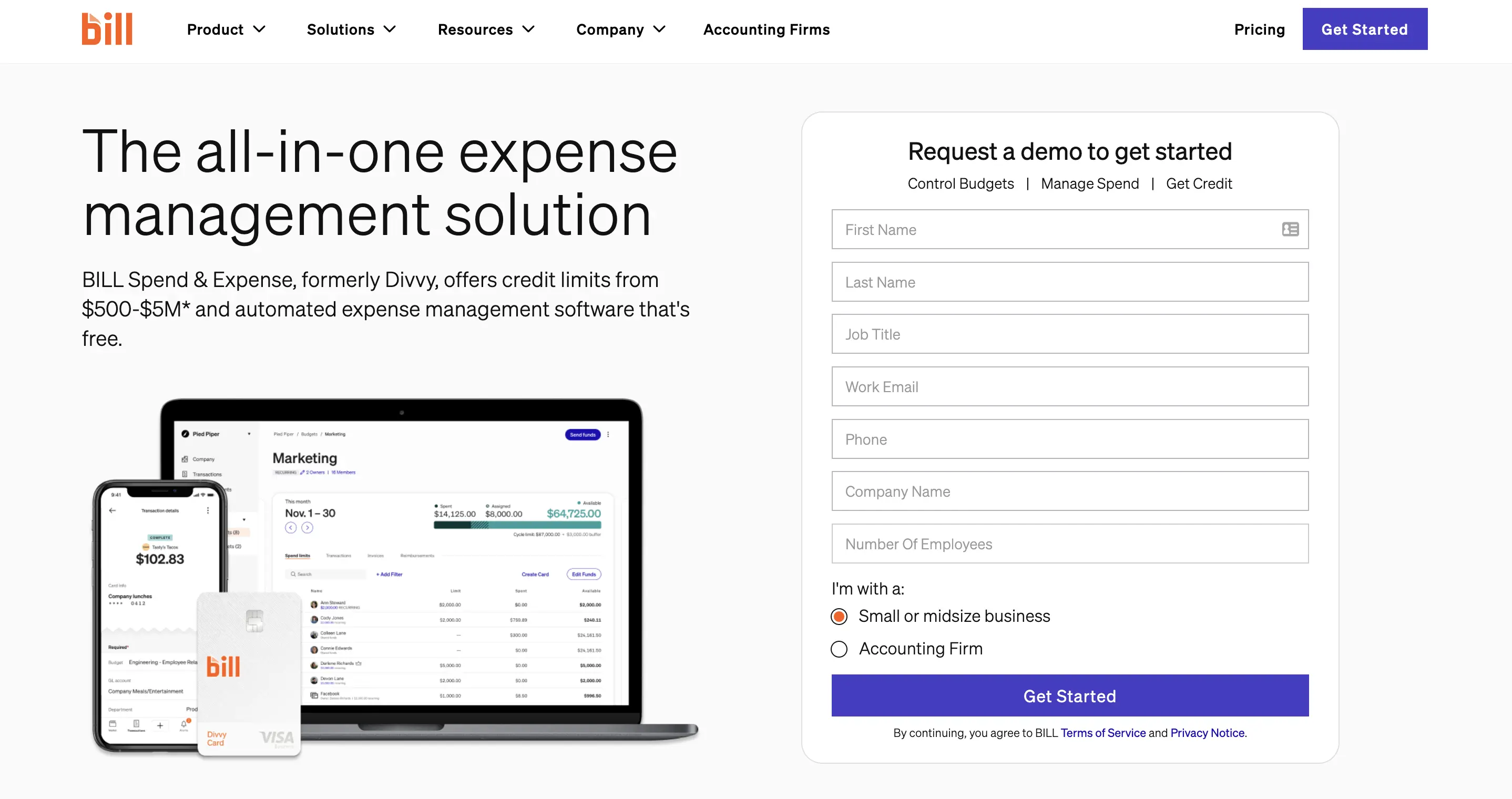 BILL homepage