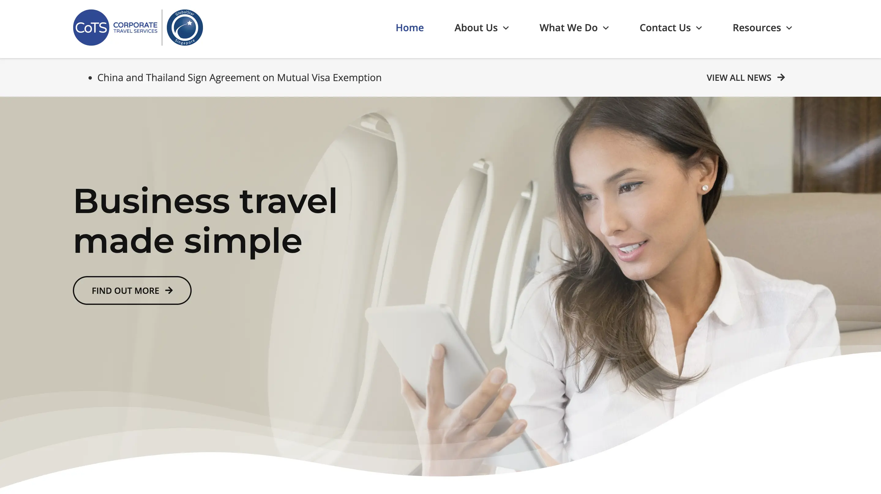 CoTS - Corporate Travel Services homepage