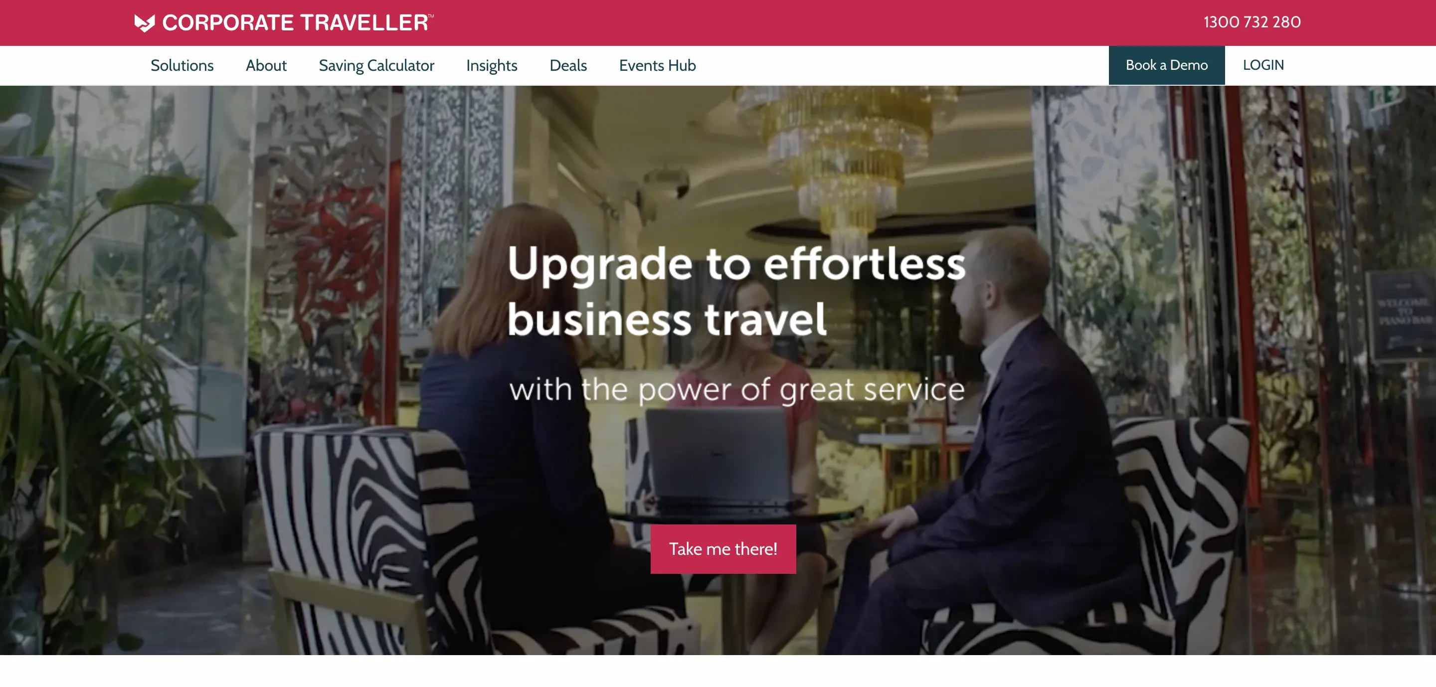 Corporate Traveller homepage