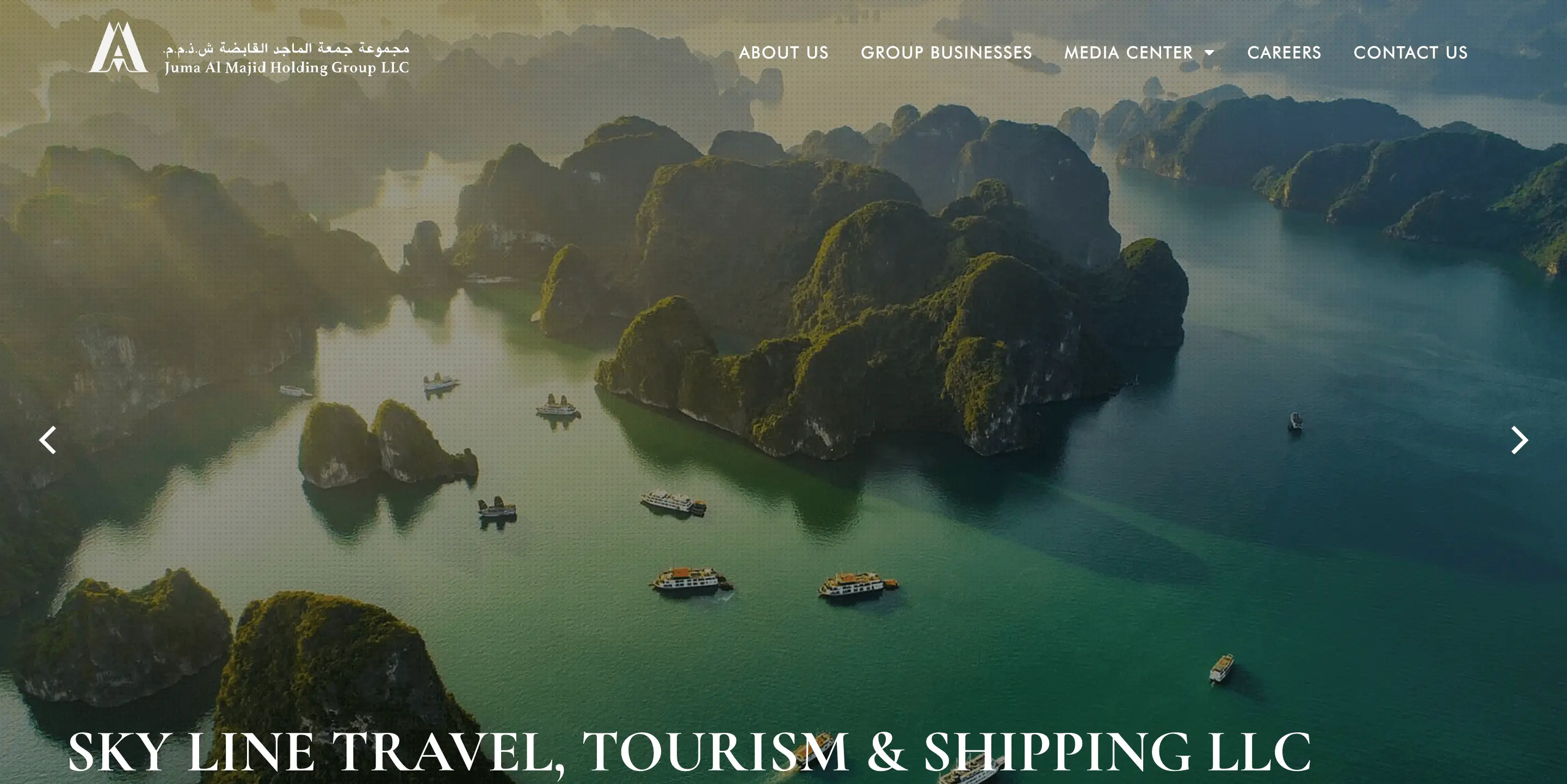 Sky Line Travel homepage