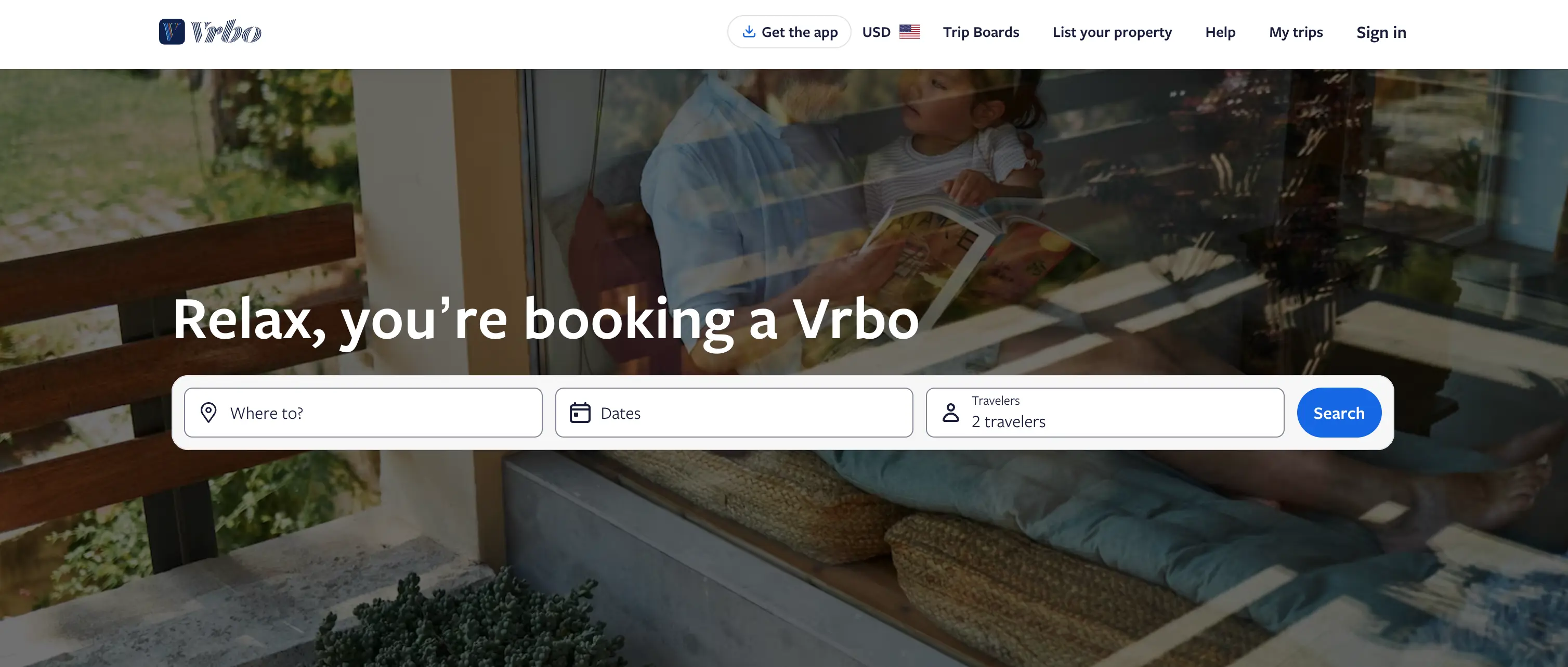 Vrbo homepage