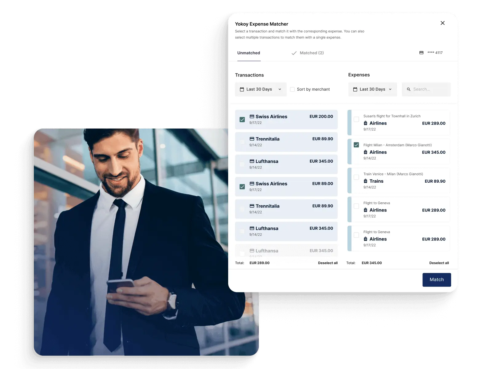 Visual Travel Expense Matching