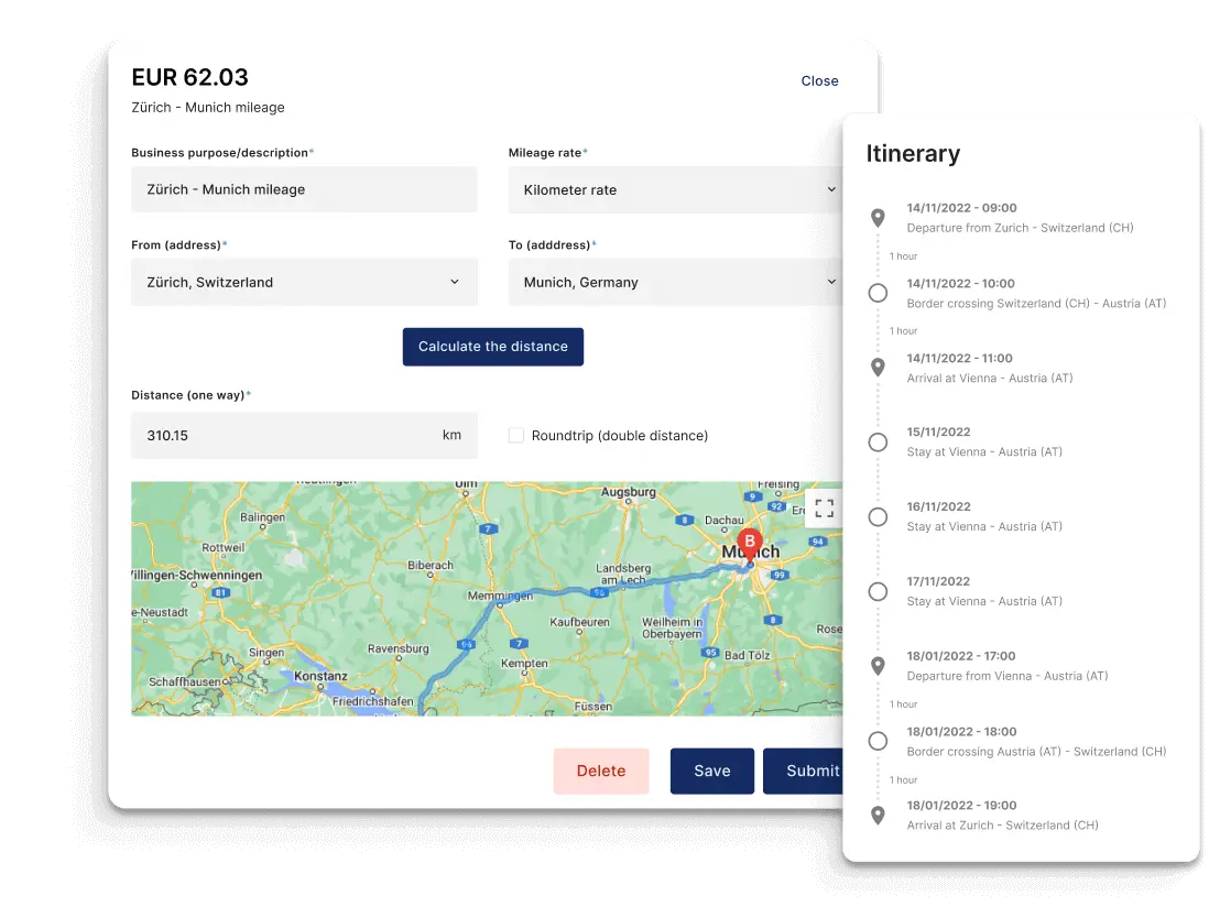 Visual Mileage Tracking