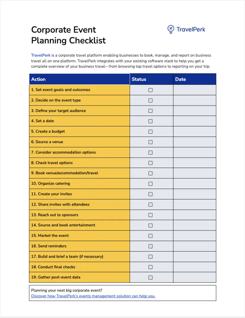 C094 Coporate Event Planning Checklist English
