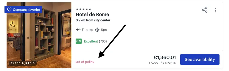 Hotel Out Of Policy Image