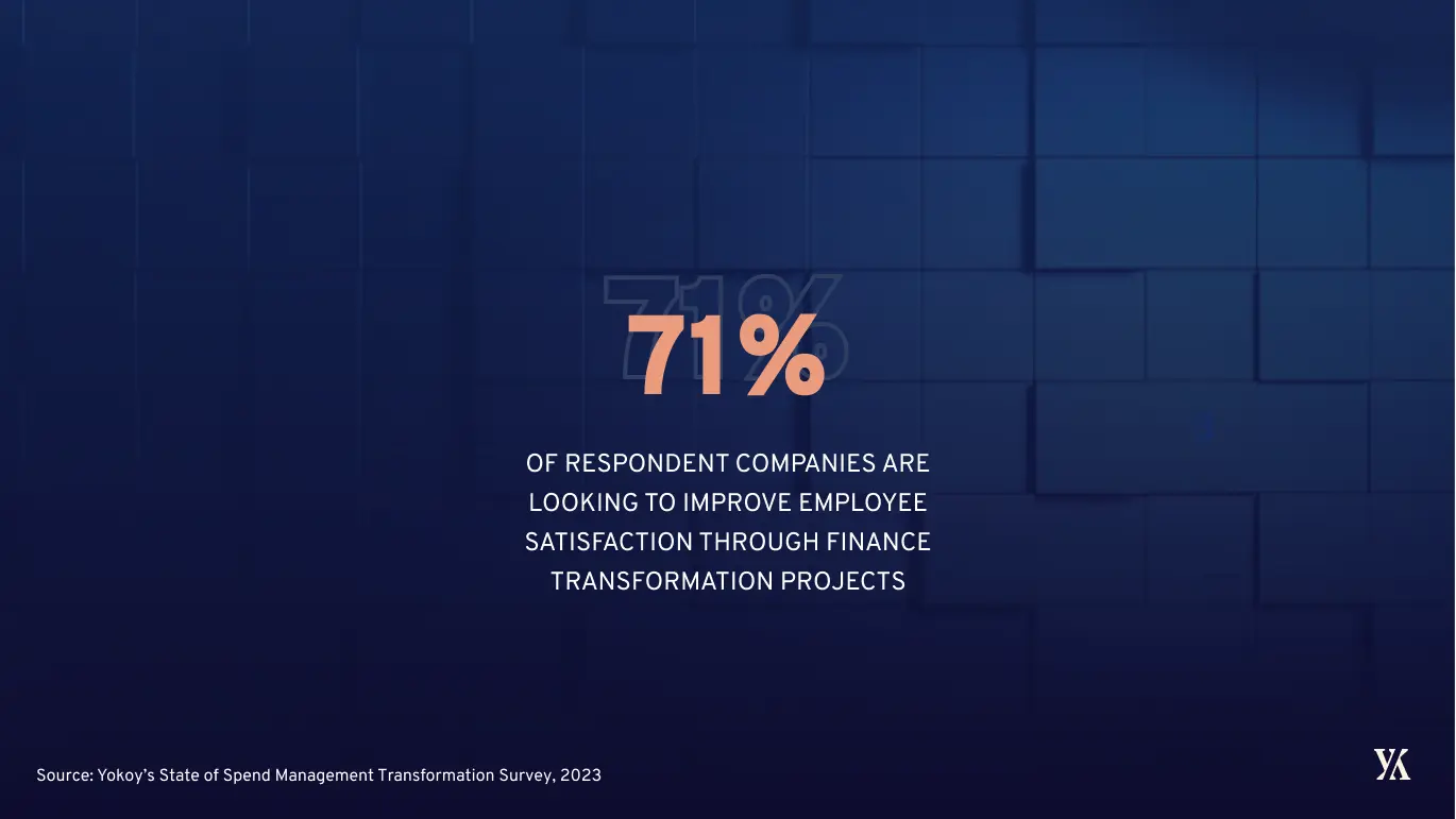 Companies who are looking to improve employee satisfaction through finance transformation