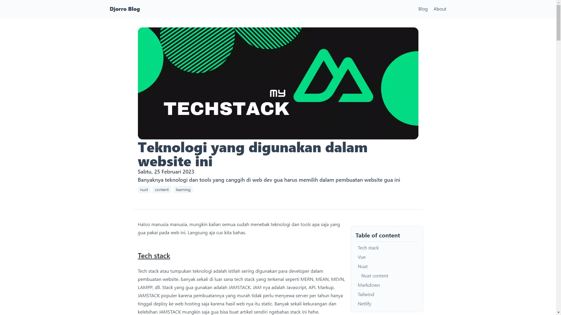 Image of Djorro Blog project