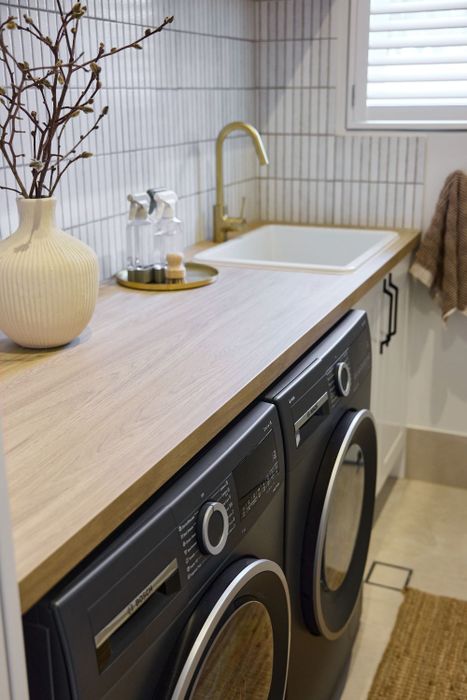cosy scandi laundry | kaboodle kitchen