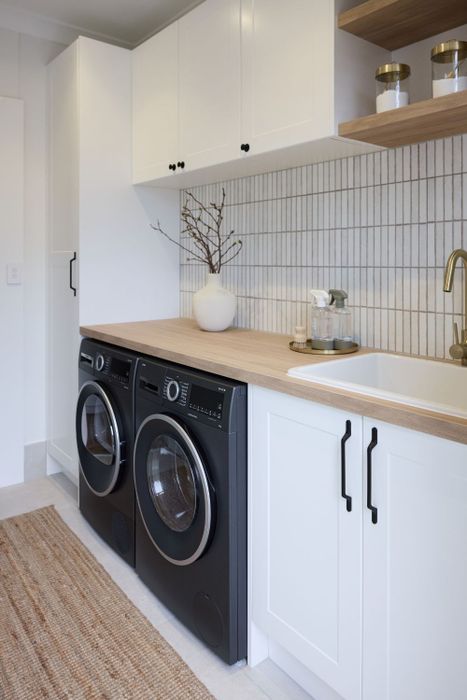 cosy scandi laundry | kaboodle kitchen
