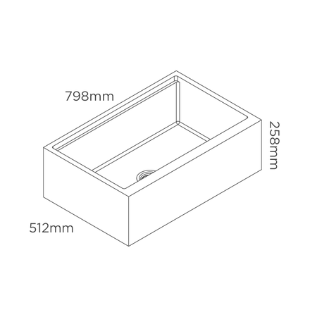 800 stainless steel farmhouse sink