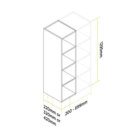 customisable medium pantry open shelf