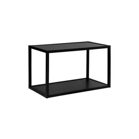 600mm black slimline steel frame shelf