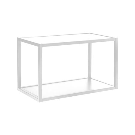 900mm white slimline steel frame shelf