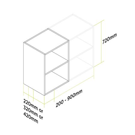 customisable wall open shelf