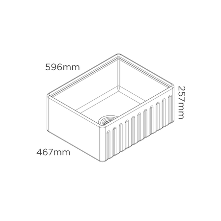 600 fireclay farmhouse sink