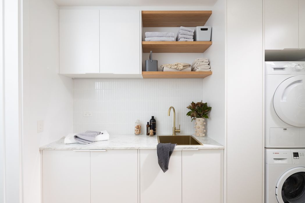 sunlit scandi laundry | kaboodle kitchen