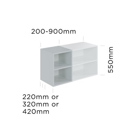 customisable medium wall open shelf