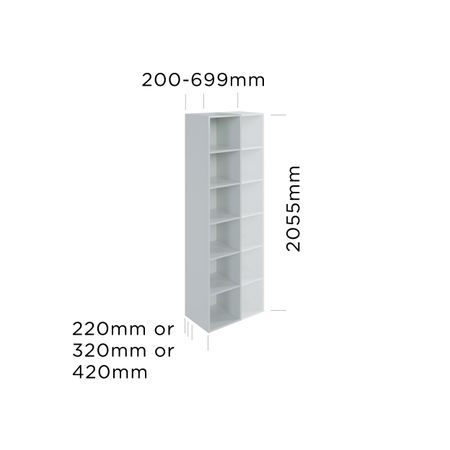 customisable pantry open shelf